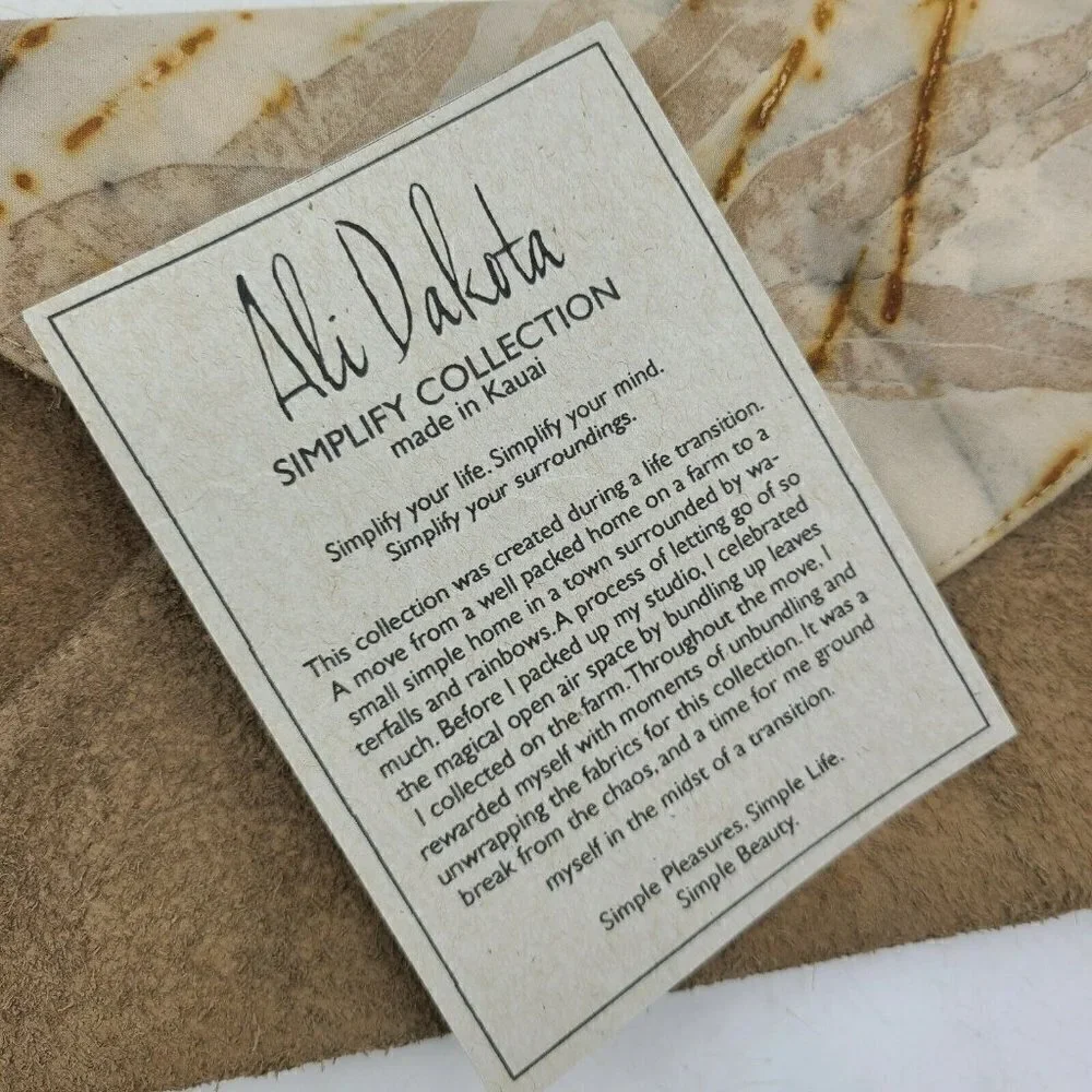 New Ali Dakota Kauai Suede Clutch Purse 